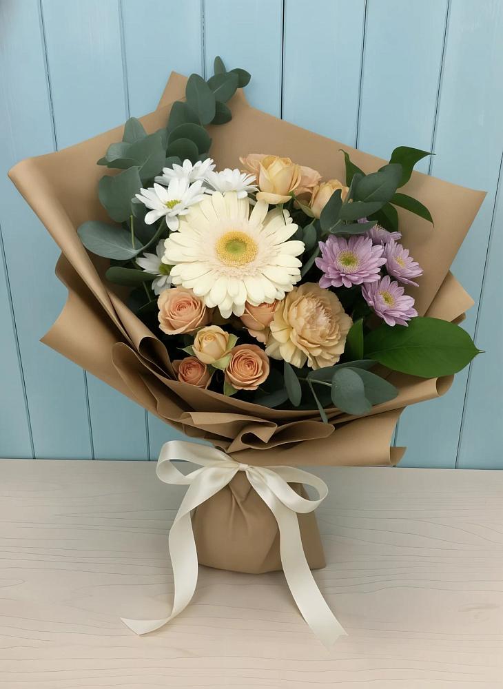 Букет цветов из: Герберы и Хризантемы в Железногорске