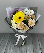 Букет цветов из:  Розы, Герберы и Хризантемы #REPLACE_PRED# Железногорске