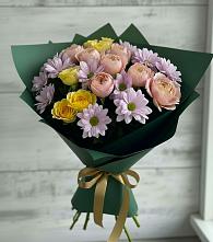 Букет цветов из:  Хризантемы и Розы #REPLACE_PRED# Железногорске