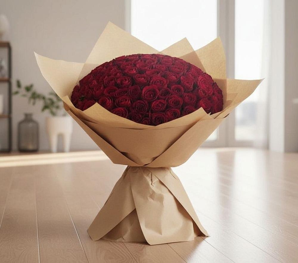 Букет 101 Красная роза в Железногорске